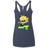 Chat Noir Women's Triblend Racerback Tank