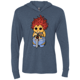 Thunder Kitty Triblend Long Sleeve Hoodie Tee