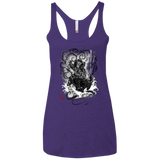 The hunter and the demon Women's Triblend Racerback Tank