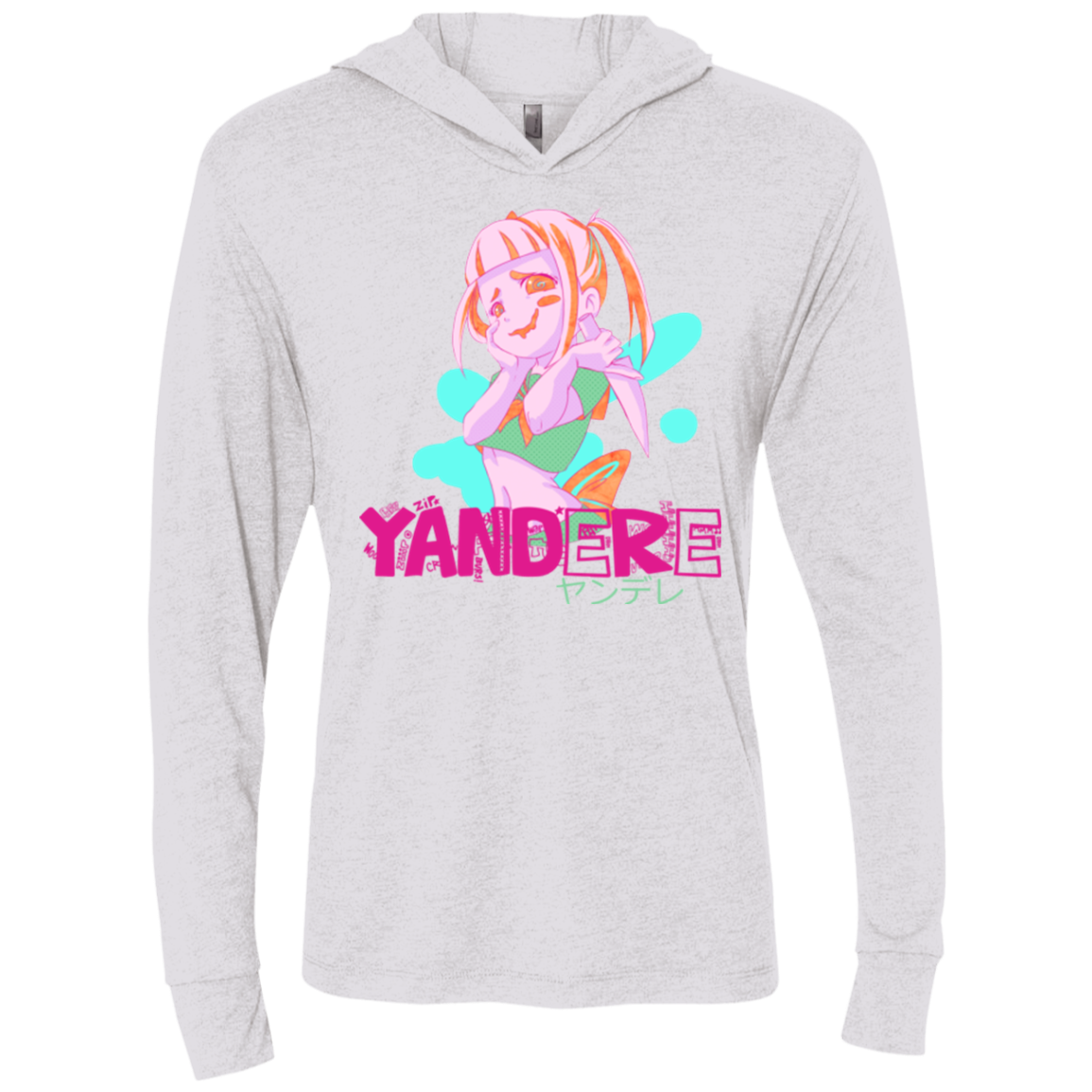 Yandere Triblend Long Sleeve Hoodie Tee