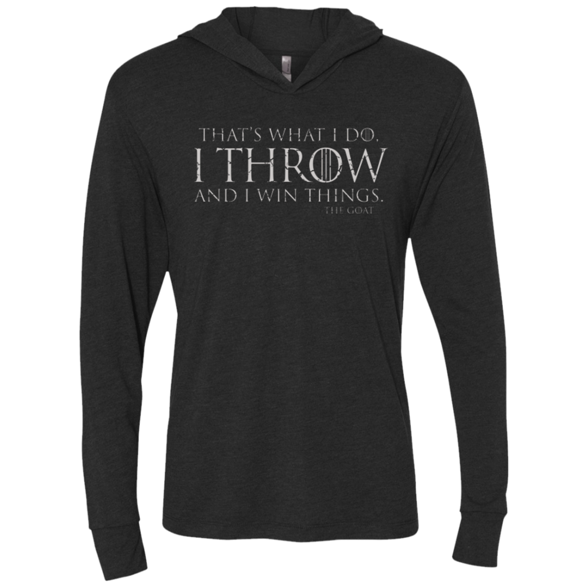 I Throw Triblend Long Sleeve Hoodie Tee