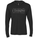 I Throw Triblend Long Sleeve Hoodie Tee