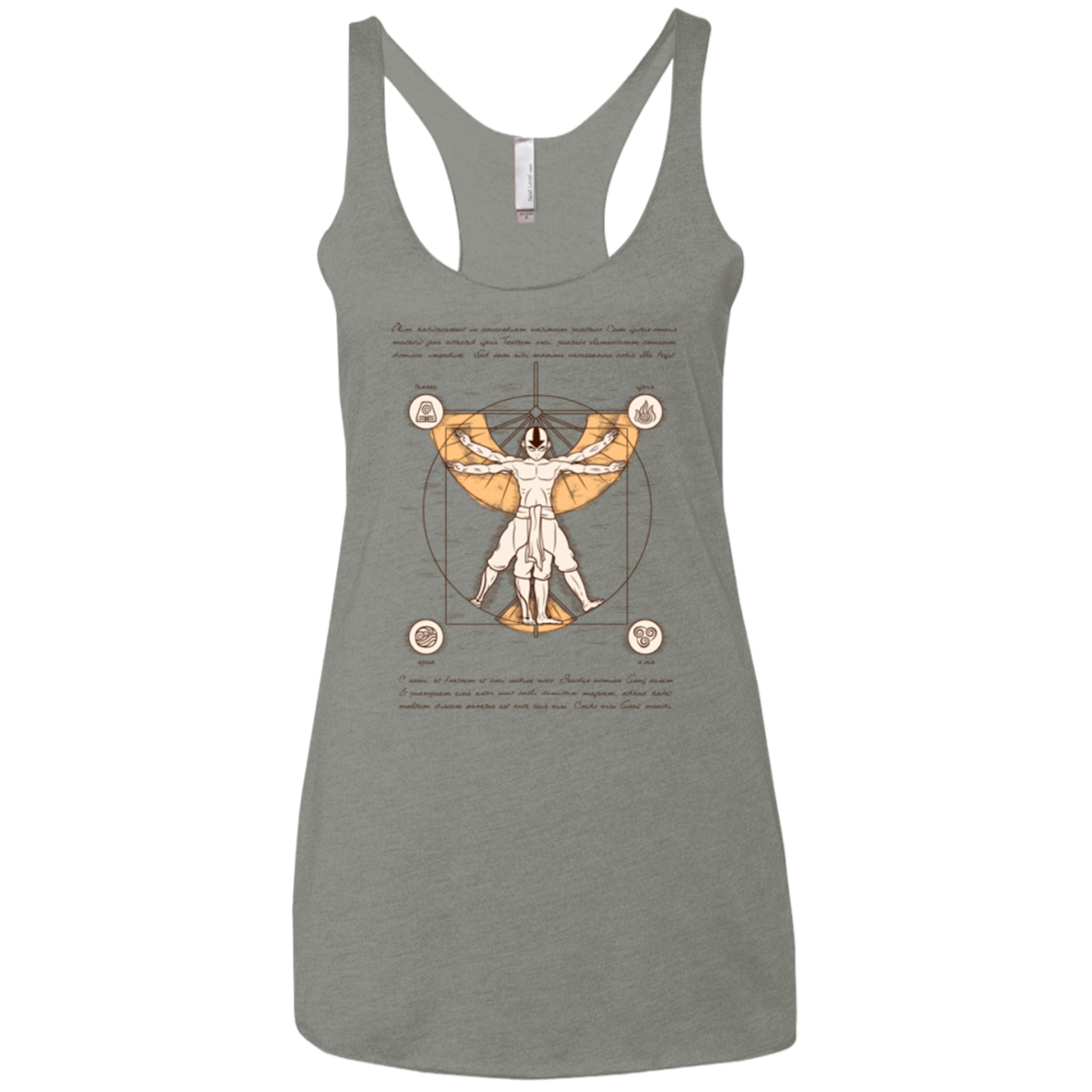 Vitruvian Aang (1) Women's Triblend Racerback Tank