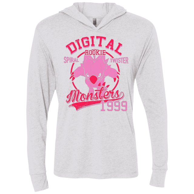 T-Shirts Heather White / X-Small Spiral Twister Triblend Long Sleeve Hoodie Tee