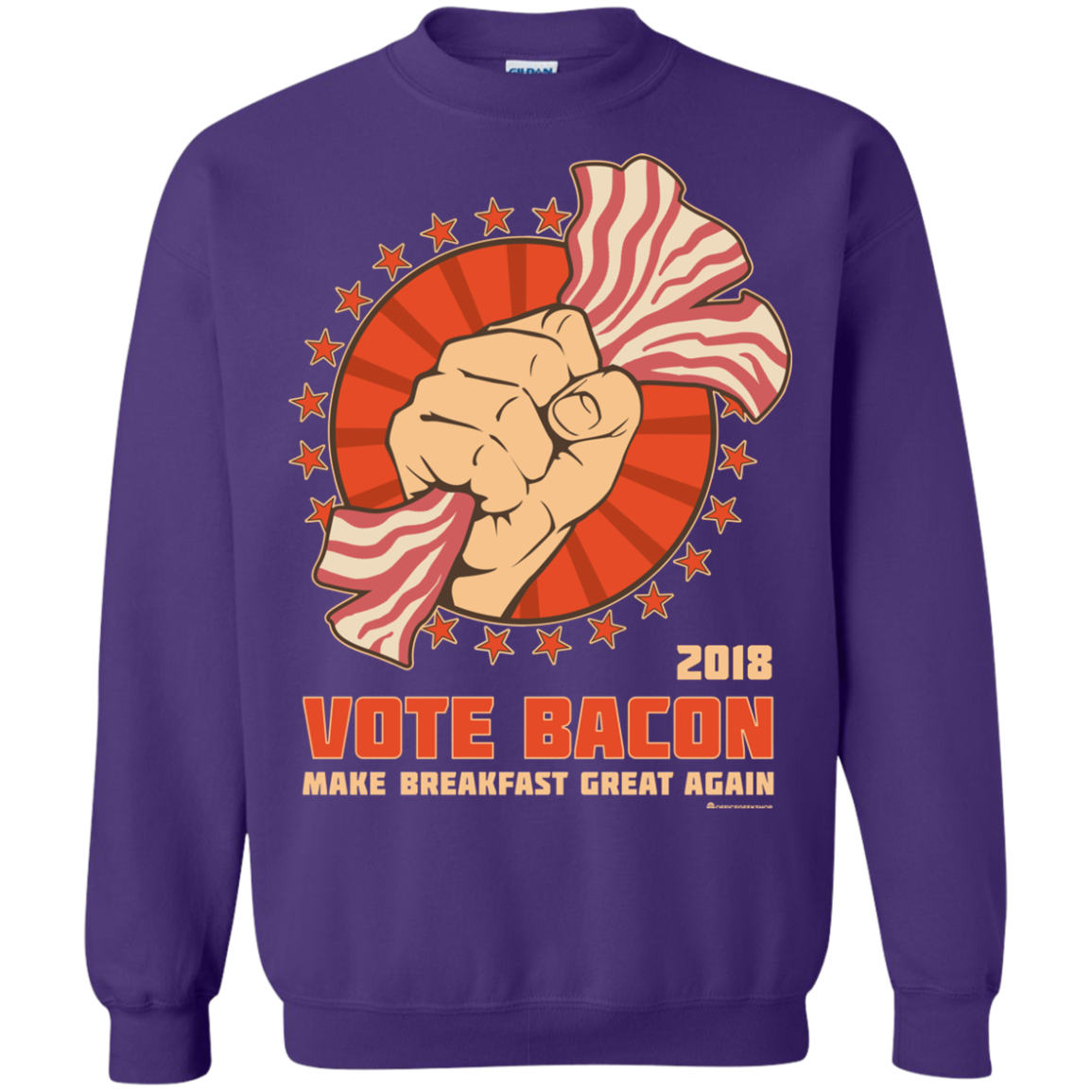 Vote Bacon In 2018 Crewneck Sweatshirt
