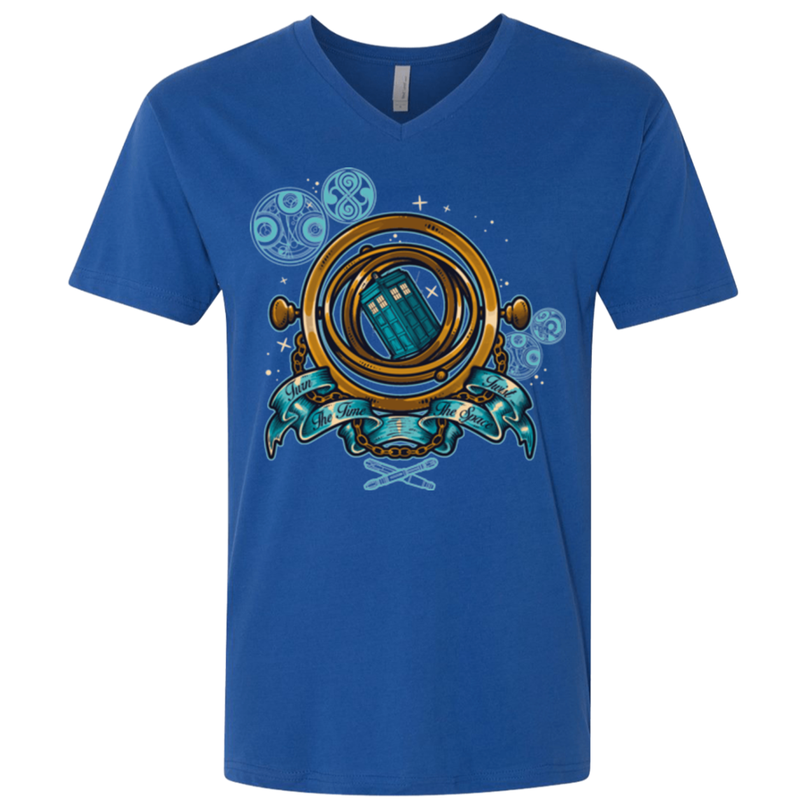 TURN THE TIME TWIST THE SPACE Men's Premium V-Neck