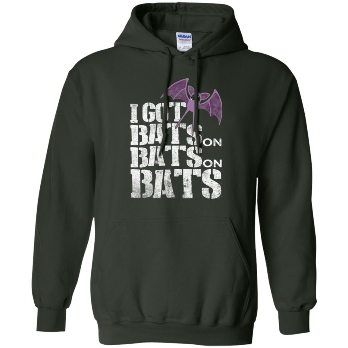 Bats on Bats on Bats Pullover Hoodie