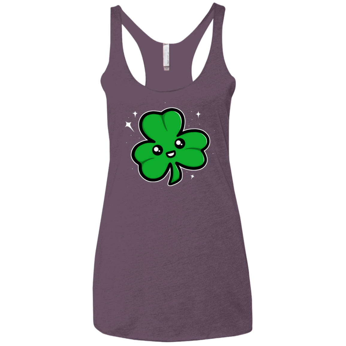 Super Cute Shamrock Women's Triblend Racerback Tank