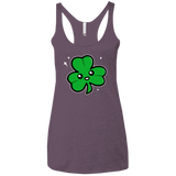 Super Cute Shamrock Women's Triblend Racerback Tank