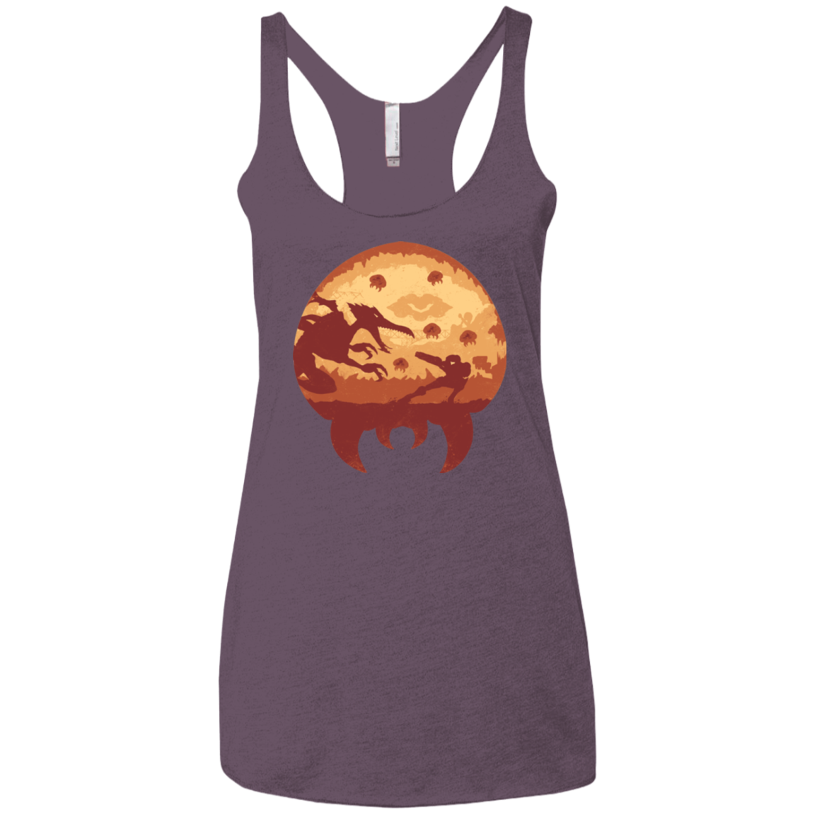 Escape from Zebes Women's Triblend Racerback Tank