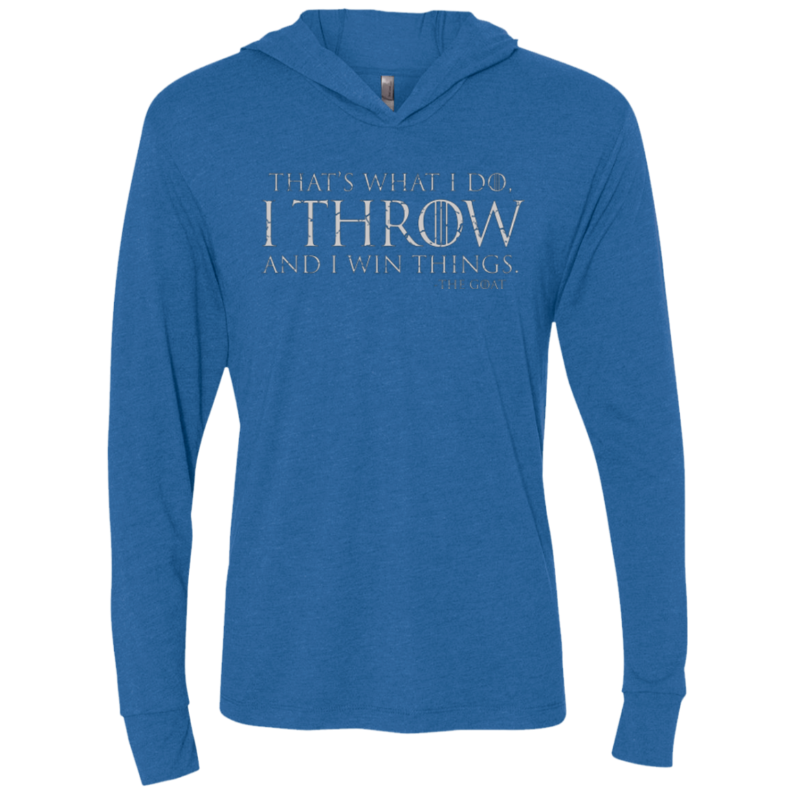 I Throw Triblend Long Sleeve Hoodie Tee