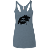 War is Coming Women's Triblend Racerback Tank