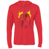Red Hero Triblend Long Sleeve Hoodie Tee