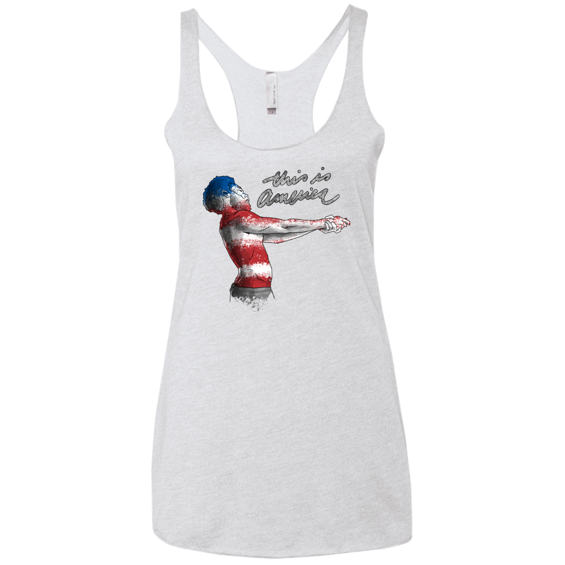America Women's Triblend Racerback Tank
