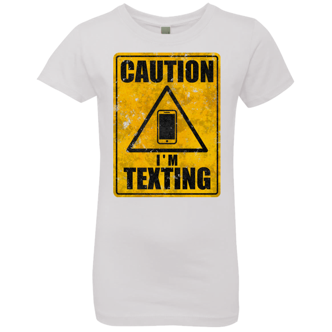 Caution I'm Texting Girls Premium T-Shirt