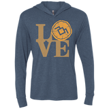 LOVE TWIN PEAKS Triblend Long Sleeve Hoodie Tee