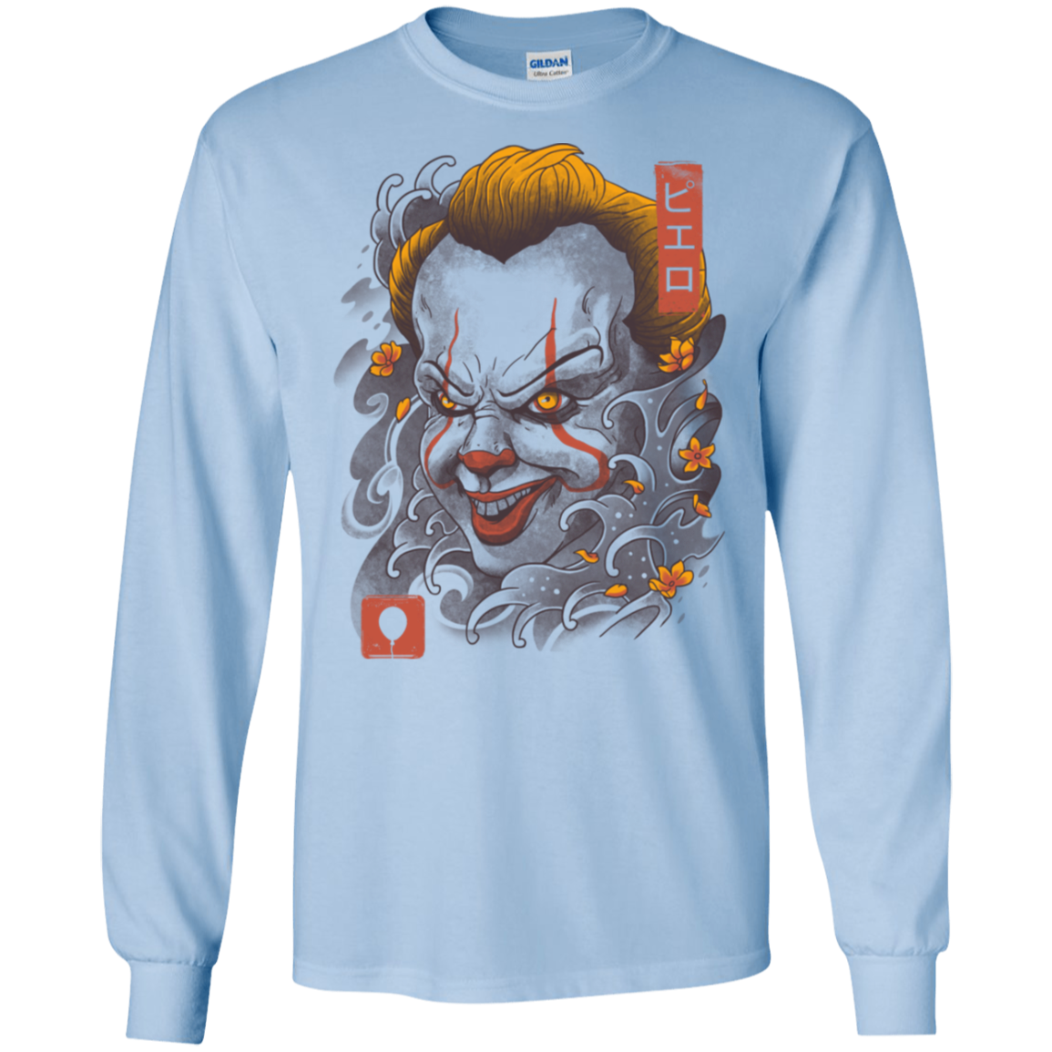 Oni Clown Mask Men's Long Sleeve T-Shirt