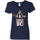 Rebels Never Die Women's V-Neck T-Shirt