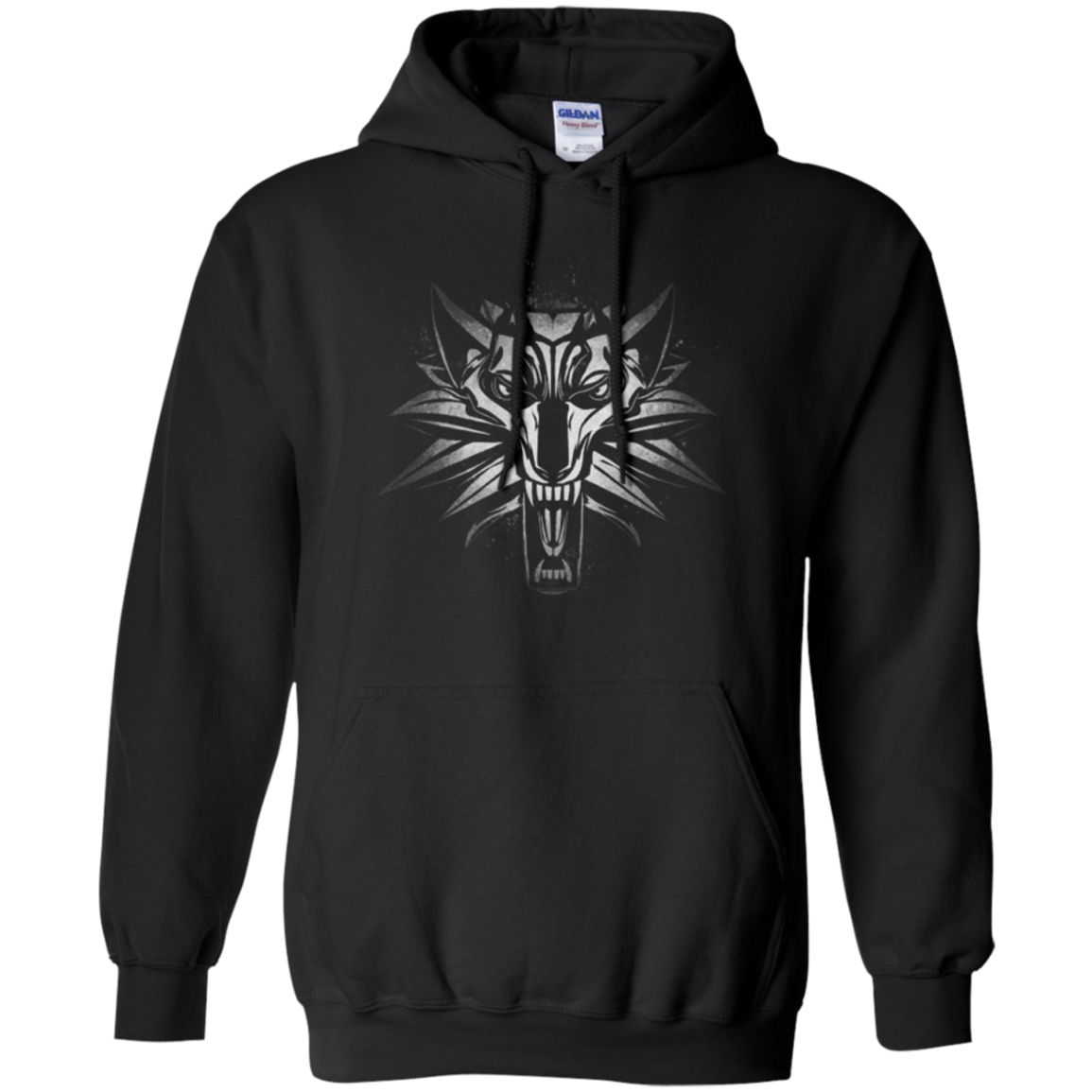 Graffiti White Wolf Pullover Hoodie