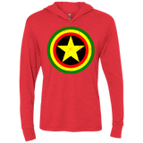 Captain Rasta Triblend Long Sleeve Hoodie Tee