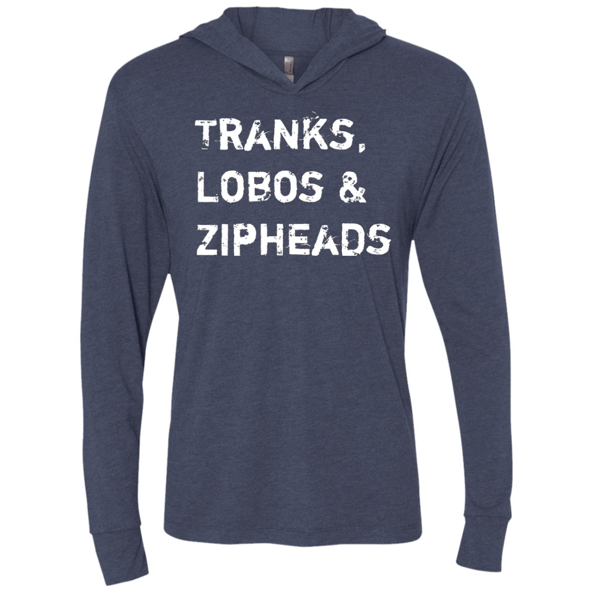 Tranks Lobos Zipheads Triblend Long Sleeve Hoodie Tee