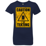 Caution I'm Texting Girls Premium T-Shirt