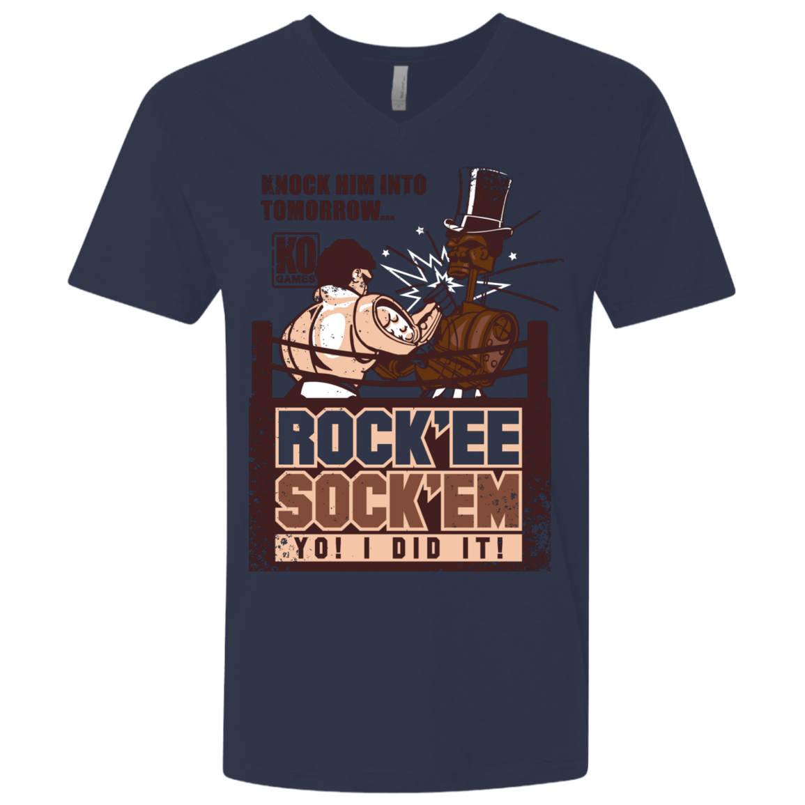 Rockee Sockem Men's Premium V-Neck