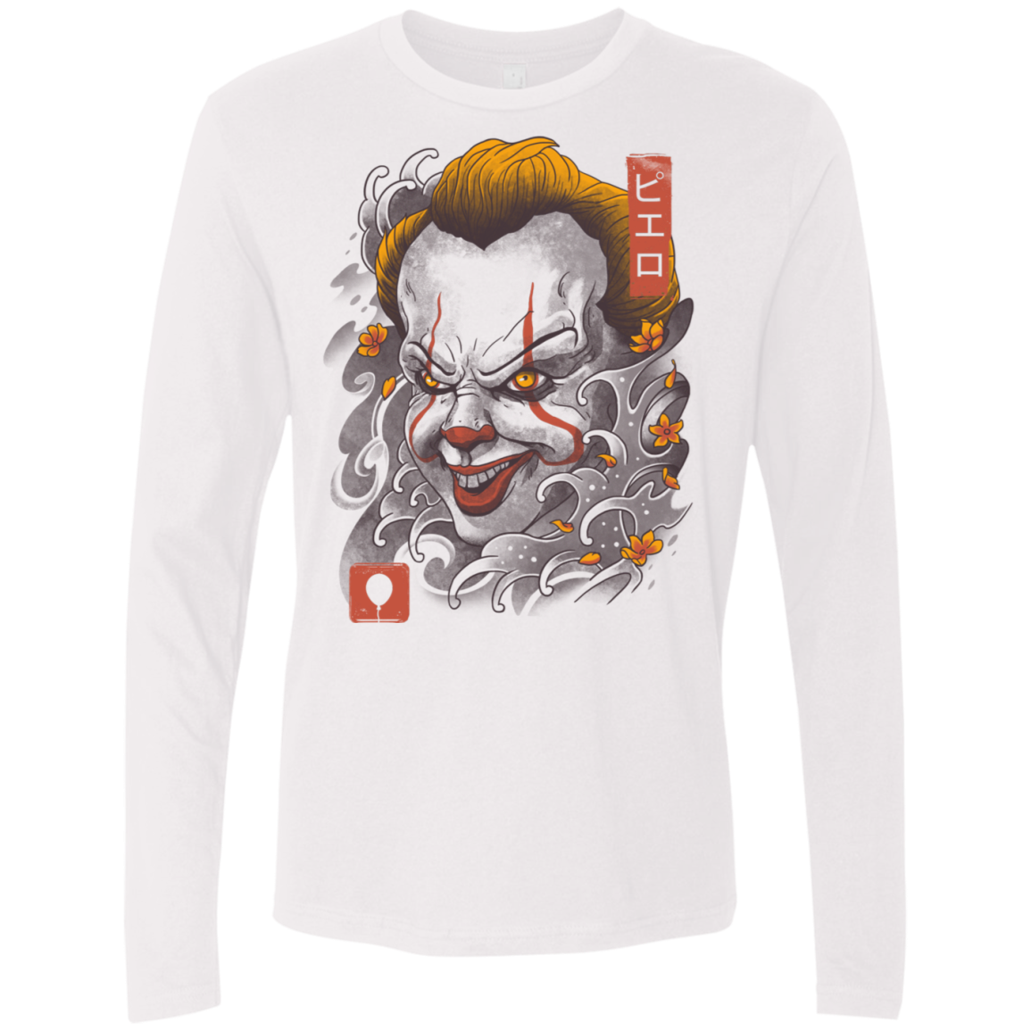 Oni Clown Mask Men's Premium Long Sleeve