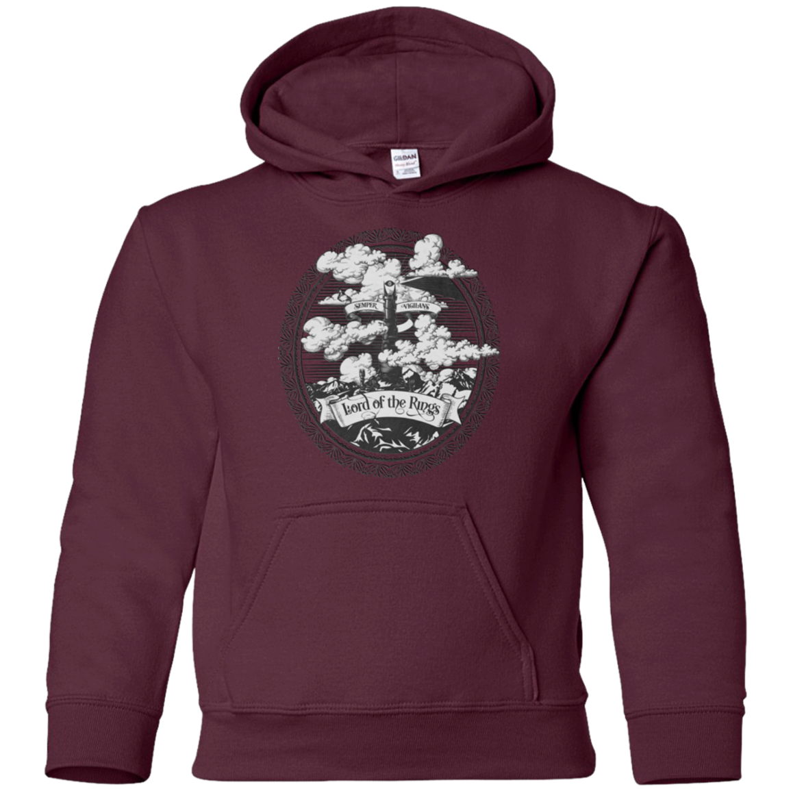 Vintage Mordor Tower Youth Hoodie