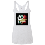 White Green Red Women's Triblend Racerback Tank