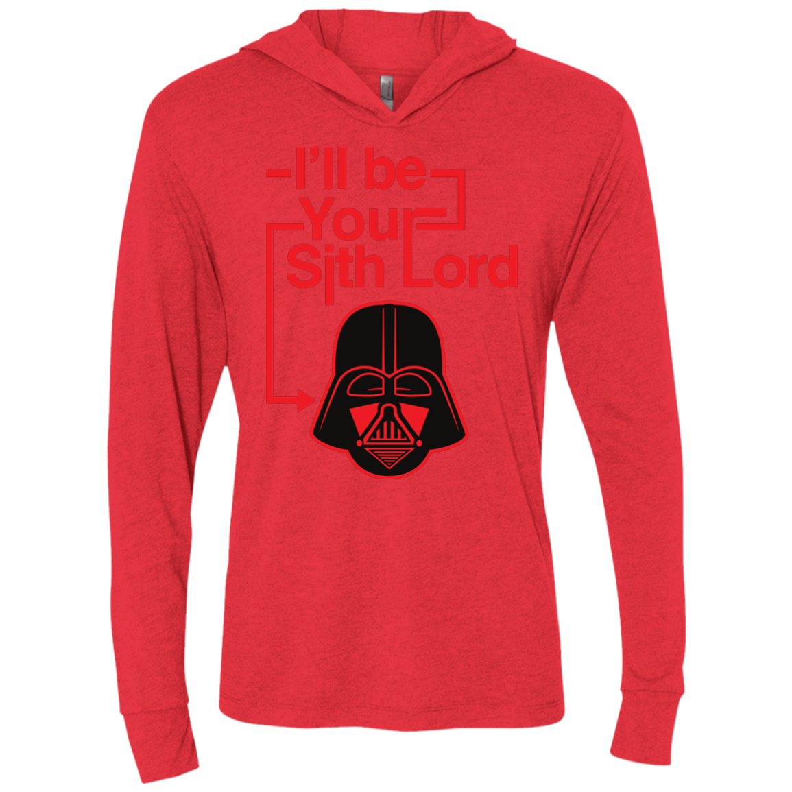 Darth Vader Triblend Long Sleeve Hoodie Tee