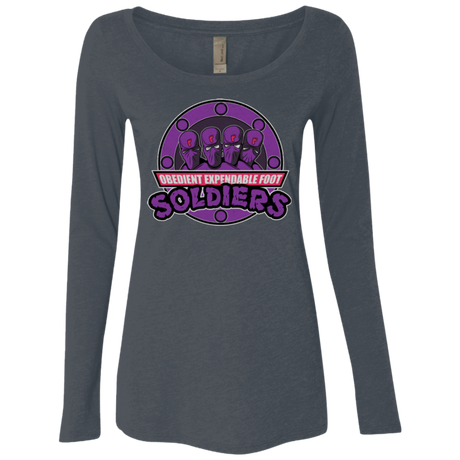 OBEDIENT EXPENDABLE FOOT SOLDIERS Women's Triblend Long Sleeve Shirt