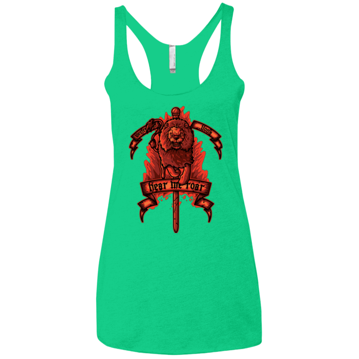 HEAR ME ROAR Women's Triblend Racerback Tank