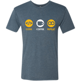 Code Coffee Repeat Men's Triblend T-Shirt