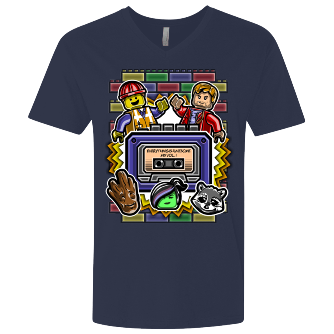 Everything is awesome mix Men's Premium V-Neck