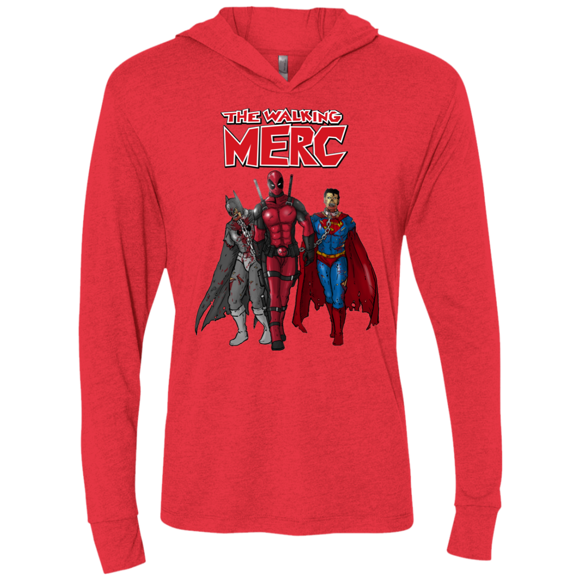 The Walking Merc Triblend Long Sleeve Hoodie Tee