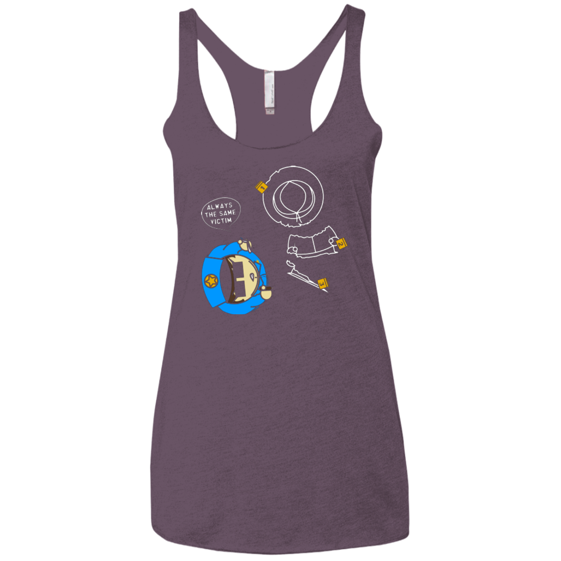 ALWAYS THE SAME VICTIM Women's Triblend Racerback Tank