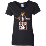 Rebels Never Die Women's V-Neck T-Shirt