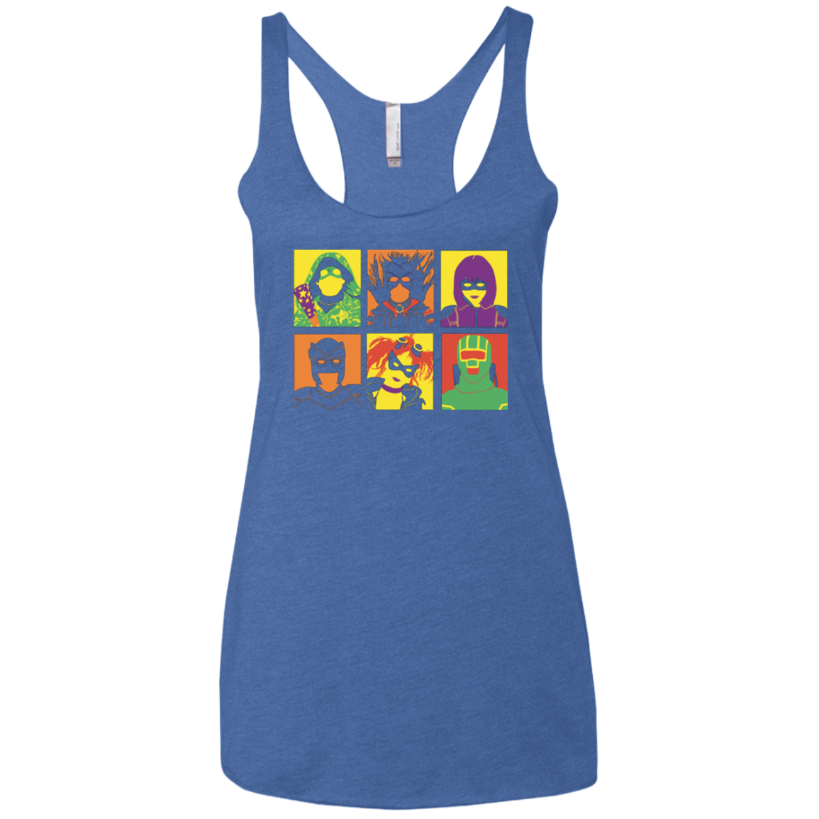 Kick Ass pop Women's Triblend Racerback Tank