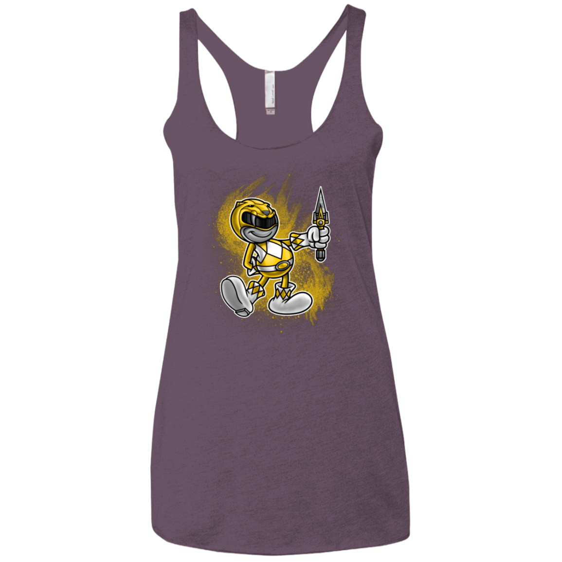 Yellow Ranger Artwork Women's Triblend Racerback Tank