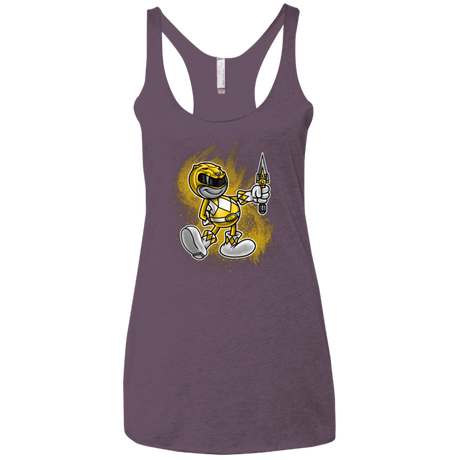 Yellow Ranger Artwork Women's Triblend Racerback Tank