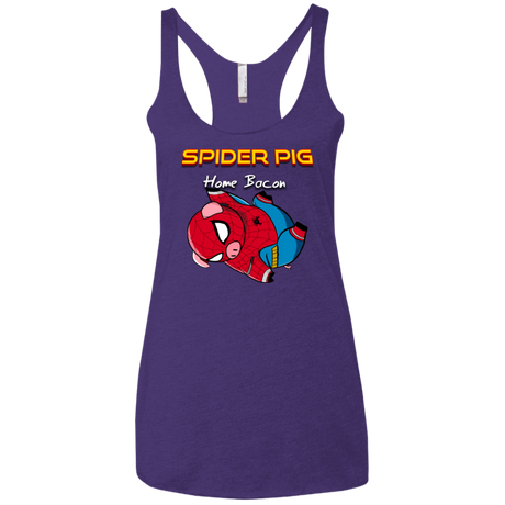 Spider Pig Hanging Women's Triblend Racerback Tank