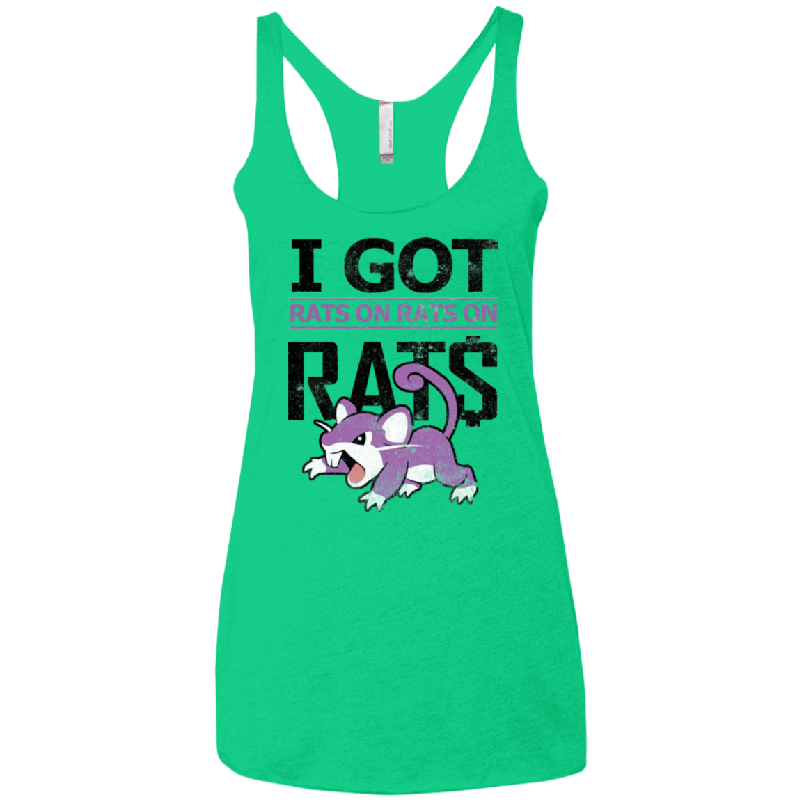 Rats on rats on rats Women's Triblend Racerback Tank