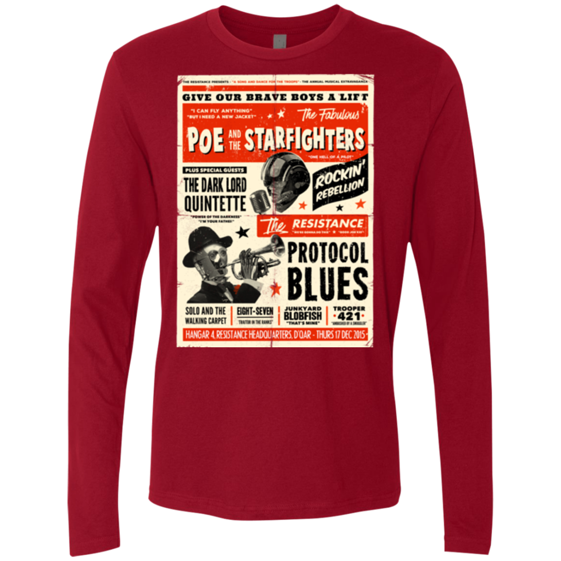 Poe and The Starfighters Men's Premium Long Sleeve