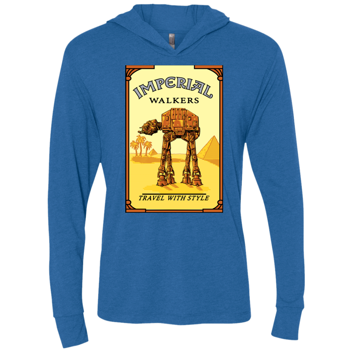 Walk Like An Egyptian Triblend Long Sleeve Hoodie Tee
