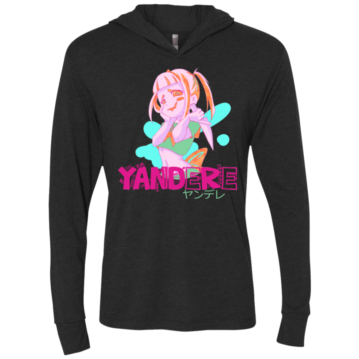 Yandere Triblend Long Sleeve Hoodie Tee