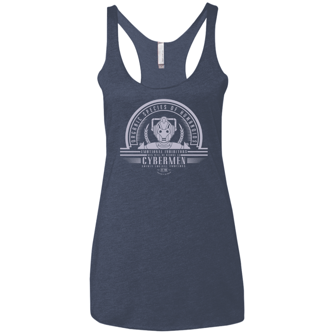 Who Villains Cybermen Women's Triblend Racerback Tank