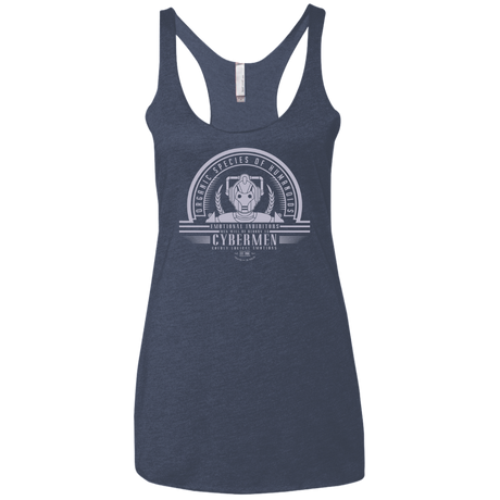 Who Villains Cybermen Women's Triblend Racerback Tank