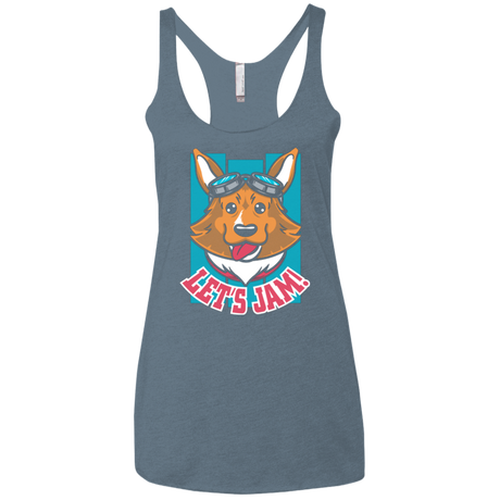 Lets Jam (2) Women's Triblend Racerback Tank