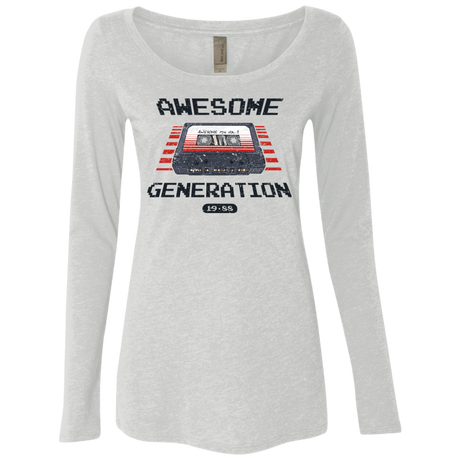 Awesome Generation Women's Triblend Long Sleeve Shirt